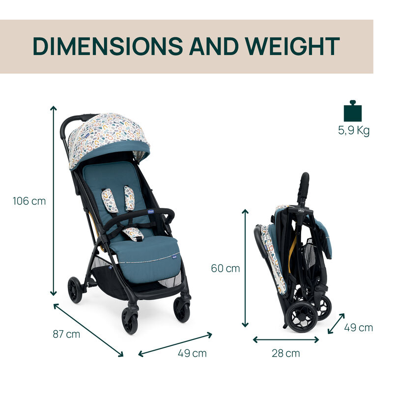Glee Joyful Teal Stroller image number 3